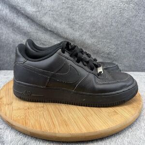 Nike Air Force 1 Low Shoes Boys Size 7Y Black Leather Casual Sneakers DH2920-001
